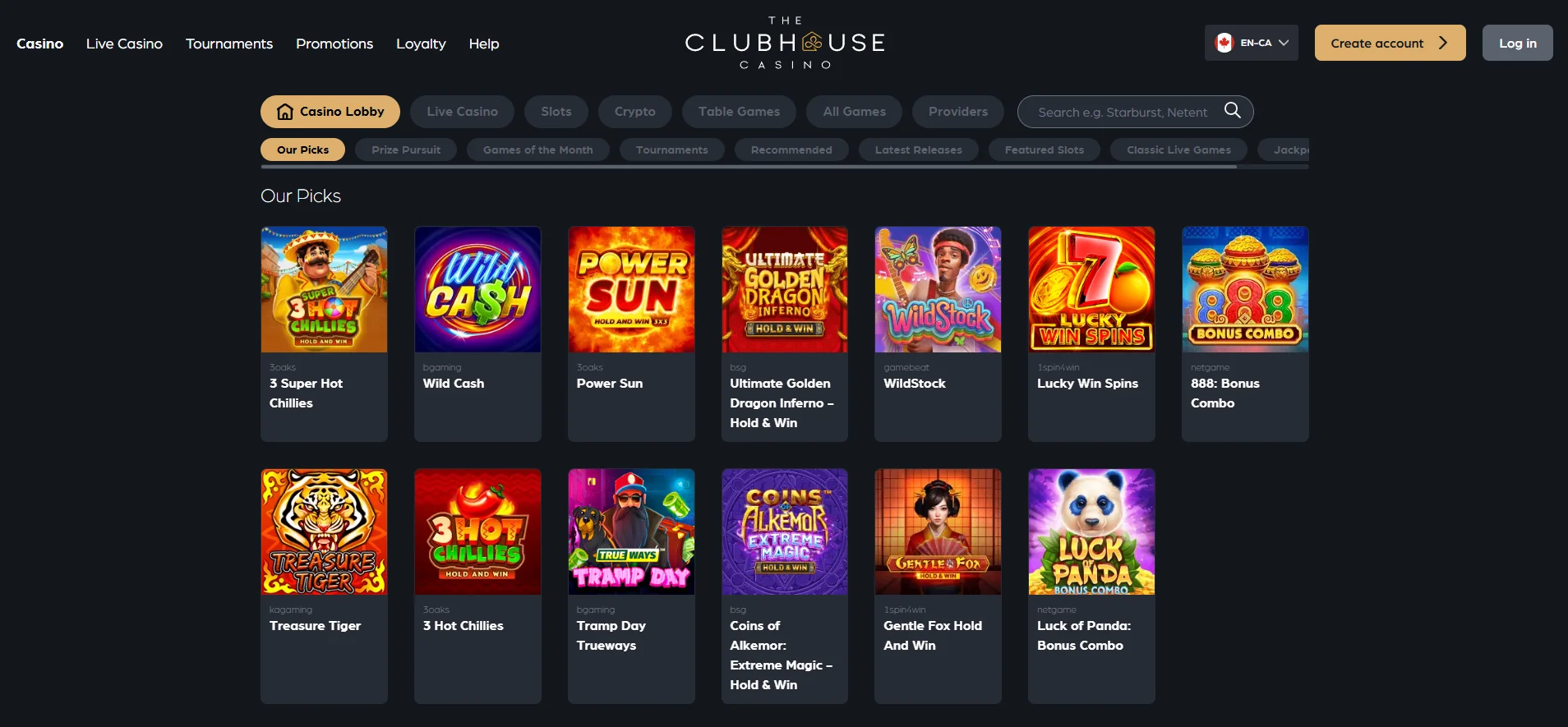 Clubhouse Casino Games