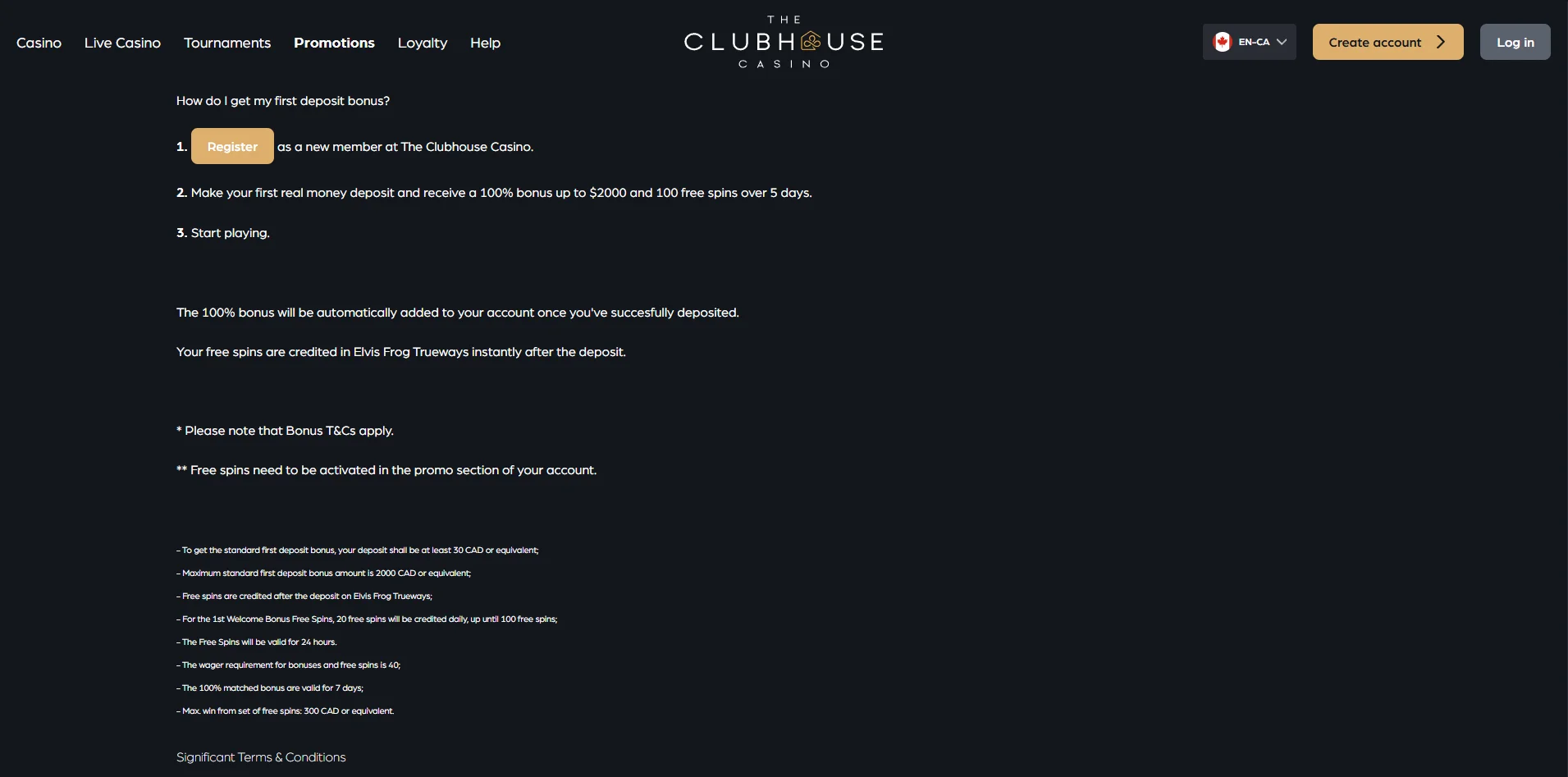 How to Get a Bonus in Clubhouse Casino