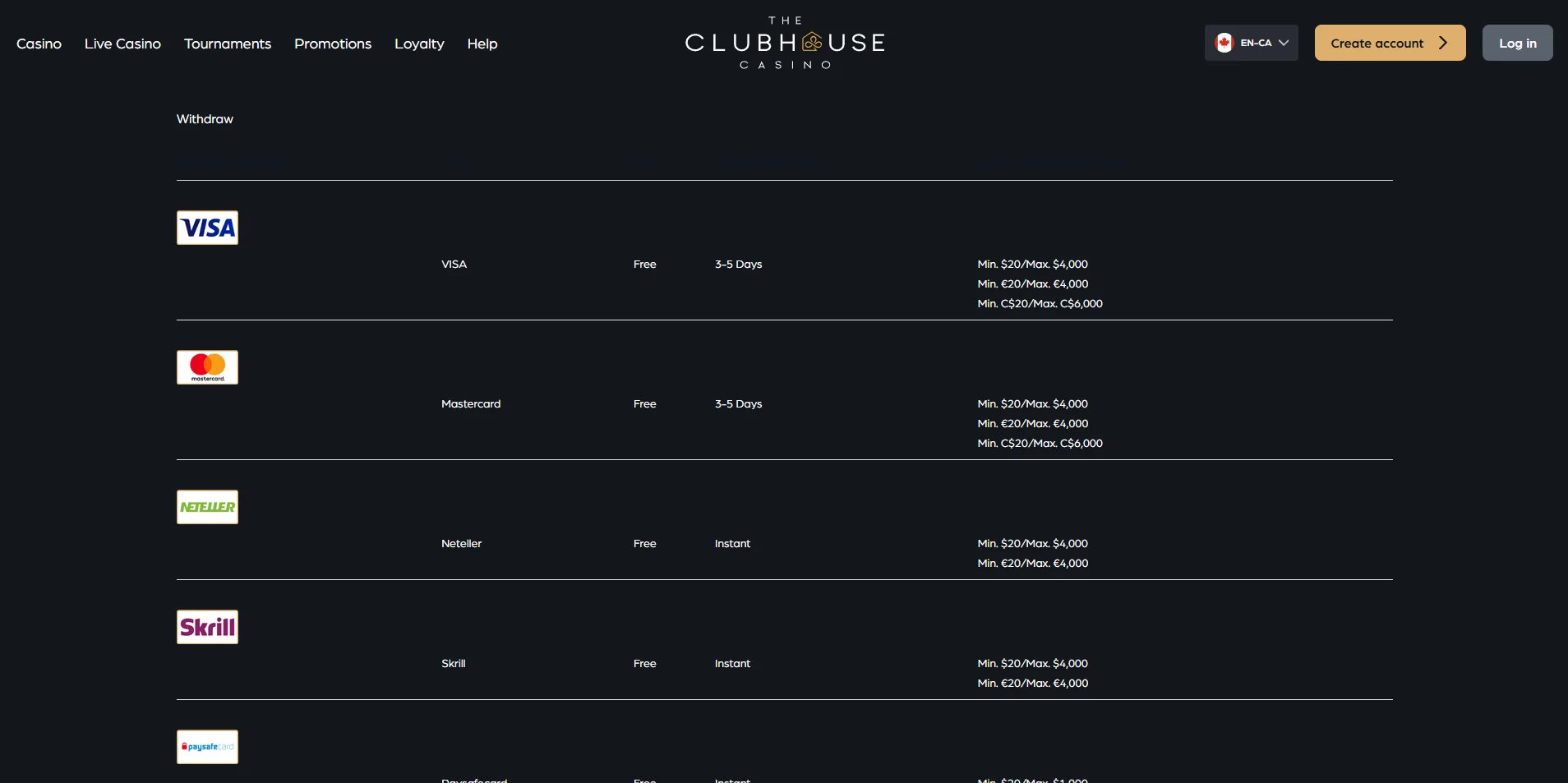 How to Withdraw Money from Clubhouse Casino